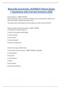 Maryville University NURS615 Pharm Exam 1 Questions with Correct Answers 2025