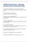 Maryville NURS 615 Exam Questions with 100&percnt; Correct Answers &vert; Latest Version &lpar;2025&rpar; Expert Verified