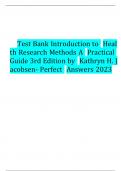 TEST BANK FOR Introduction to Health Research Methods&colon; A Practical Guide 3rd Edition by Kathryn H&period; Jacobsen ISBN&colon; 978-1284197563 ALL CHAPTERS COVERED YOUR ULTIMATE GUIDE 100&percnt; VERIFIED A&plus; GRADE ASSURED&excl;&excl;&excl;&excl;&excl;&excl;&excl; NEW LATEST UPDATE&excl;&excl;&excl;&excl;&excl;&excl;&excl;&excl;