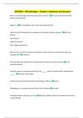 MIC205A &ndash; Microbiology &ndash; Chapter 1 Questions and Answers