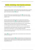 MIC205A &ndash; Microbiology &ndash; Exam 2 Questions and Answers 