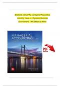 Solutions Manual For Managerial Accounting: Creating Value in a Dynamic Business Environment, 13th Edition by Ronald W. Hilton, David E. Platt, All Chapters 1 - 17, Complete Newest Version