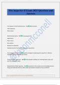 Fire inspector II Exam 2025 Questions and Answers