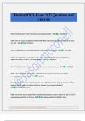 Florida SOCE Exam 2025 Questions and Answers