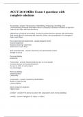 ACCT 2110 Miller Exam 1 questions with complete solutions