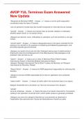 AVOP YUL Terminos Exam Answered New Update
