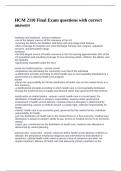 HCM 2110 Final Exam questions with correct answers