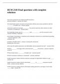 HCM 2110 Final questions with complete solutions