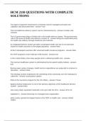 HCM 2110 QUESTIONS WITH COMPLETE SOLUTIONS