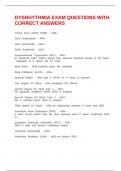 DYSRHYTHMIA EXAM QUESTIONS WITH CORRECT ANSWERS&period;docx