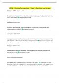 N244 &ndash; Nursing Pharmacology &ndash; Exam 1 Questions and Answers