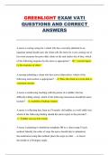 Greenlight Exam VATI &ndash; Nursing Exam Prep Questions and Answers &lpar;Complete Q&A Collection&rpar;