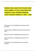 PN4006 FINAL EXAM STUDY GUIDE EXAM WITH CORRECT ACTUAL QUESTIONS AND CORRECTLY WELL DEFINED ANSWERS LATEST ALREADY GRADED A&plus; 2025 &ndash; 2026