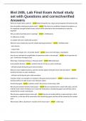 Biol 240L Lab Final Exam Actual study set with Questions and correct&sol;verified Answers