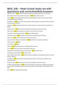 BIOL 240 &ndash; Heart Actual study set with Questions and correct&sol;verified Answers