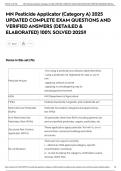 MN Pesticide Applicator &lpar;Category A&rpar; 2025 UPDATED COMPLETE EXAM QUESTIONS AND VERIFIED ANSWERS &lpar;DETAILED & ELABORATED&rpar; 100&percnt; SOLVED 2025&excl;&excl;
