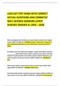 LASD SGT TEST EXAM WITH CORRECT ACTUAL QUESTIONS AND CORRECTLY WELL DEFINED ANSWERS LATEST ALREADY GRADED A&plus; 2025 &ndash; 2026