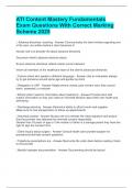 ATI Content Mastery Fundamentals Exam Questions With Correct Marking Scheme 2025