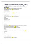 COMM 111 Oregon State Midterm Actual study Questions and correct&sol;verified Answers