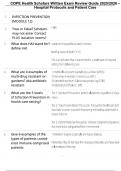 COPE Health Scholars Written Exam Review Guide 2025&sol;2026 &ndash; Hospital Protocols and Patient Care