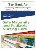 Test Bank for  Safe Maternity and Pediatric Nursing Care 3rd Edition by Luanne Linnard-Palmer and Gloria Haile Coats isbn-9781719654104