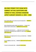 MA RMV PERMIT TEST EXAM WITH CORRECT ACTUAL QUESTIONS AND CORRECTLY WELL DEFINED ANSWERS LATEST ALREADY GRADED A&plus; 2025 &ndash; 2026