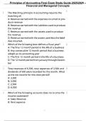 Principles of Accounting Final Exam Study Guide 2025&sol;2026 &ndash; Financial and Managerial Concepts