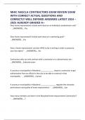 MHIC NASCLA CONTRACTORS EXAM REVIEW EXAM WITH CORRECT ACTUAL QUESTIONS AND CORRECTLY WELL DEFINED ANSWERS LATEST 2024 &ndash; 2025 ALREADY GRADED A&plus;