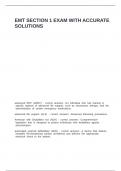 EMT SECTION 1 EXAM WITH ACCURATE SOLUTIONS