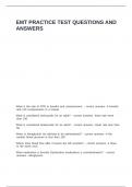 EMT PRACTICE TEST QUESTIONS AND ANSWERS