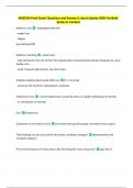 NUR2243 Final Exam&vert; Questions and Answers&vert; Latest Update 100&percnt; Verified&vert;  Grade A&plus; Content 