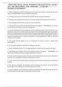 NRNP 6552 FINAL EXAM WOMEN&rsquo;S HEALTH FINAL EXAM &vert; ALL 100 QUESTIONS AND ANSWERS &vert; ALREADY GRADED &vert; WALDEN UNIVERSITY