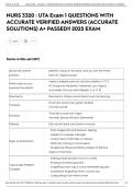 NURS 3320 &colon; UTA Exam 1 QUESTIONS WITH ACCURATE VERIFIED ANSWERS &lpar;ACCURATE SOLUTIONS&rpar; A&plus; PASSED&excl;&excl; 2025 EXAM