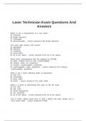 Laser Technician Exam Questions And Answers