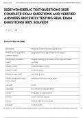 2025 WONDERLIC TEST QUESTIONS 2025 COMPLETE EXAM QUESTIONS AND VERIFIED ANSWERS &vert;RECENTLY TESTING REAL EXAM QUESTIONS&vert; 100&percnt; SOLVED&excl;&excl;