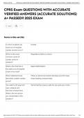 CPRS Exam QUESTIONS WITH ACCURATE VERIFIED ANSWERS &lpar;ACCURATE SOLUTIONS&rpar; A&plus; PASSED&excl;&excl; 2025 EXAM
