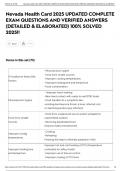 Nevada Health Card 2025 UPDATED COMPLETE EXAM QUESTIONS AND VERIFIED ANSWERS &lpar;DETAILED & ELABORATED&rpar; 100&percnt; SOLVED 2025&excl;&excl;