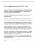 Nursing Comprehensive Exit exam