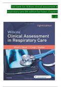 Wilkins’ Clinical Assessment in Respiratory Care – 8th Edition (Huber) – Complete Test Bank for Chapters 1–21