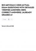 BIO 669 EXAM 2 2025 ACTUAL EXAM QUESTIONS WITH DETAILED VERIFIED ANSWERS &lpar;100&percnt; CORRECT ANSWERS&rpar; &sol;ALREADY GRADED A&plus;
