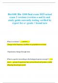 Bio1108 &sol;Bio 1108 final exam 2025 actual  exam 2 versions &lpar;version a and b&rpar; and  study guide currently testing verified by  expert for a&plus; grade &sol;&sol; brand new