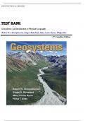 TEST BANK FOR Geosystems: An Introduction to Physical Geography, Fourth Canadian Edition by Robert W. Christopherson , ISBN: 9780133405521 |All Chapters Verified| Guide A+