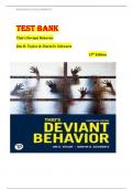 TEST BANK FOR Thio's Deviant Behavior&comma; 13th Edition by Jim D&period; Taylor & Marin D&period; Schwartz &comma; ISBN&colon; 9780138040529 &vert;All Chapters Verified&vert; Guide A&plus;