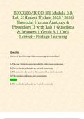 BIOD152 &sol; BIOD 152 Module 2 & Lab 2&colon; &lpar;Latest Update 2025 &sol; 2026&rpar; Essential Human Anatomy & Physiology II with Lab &vert; Questions & Answers &vert; Grade A &vert; 100&percnt; Correct - Portage Learning