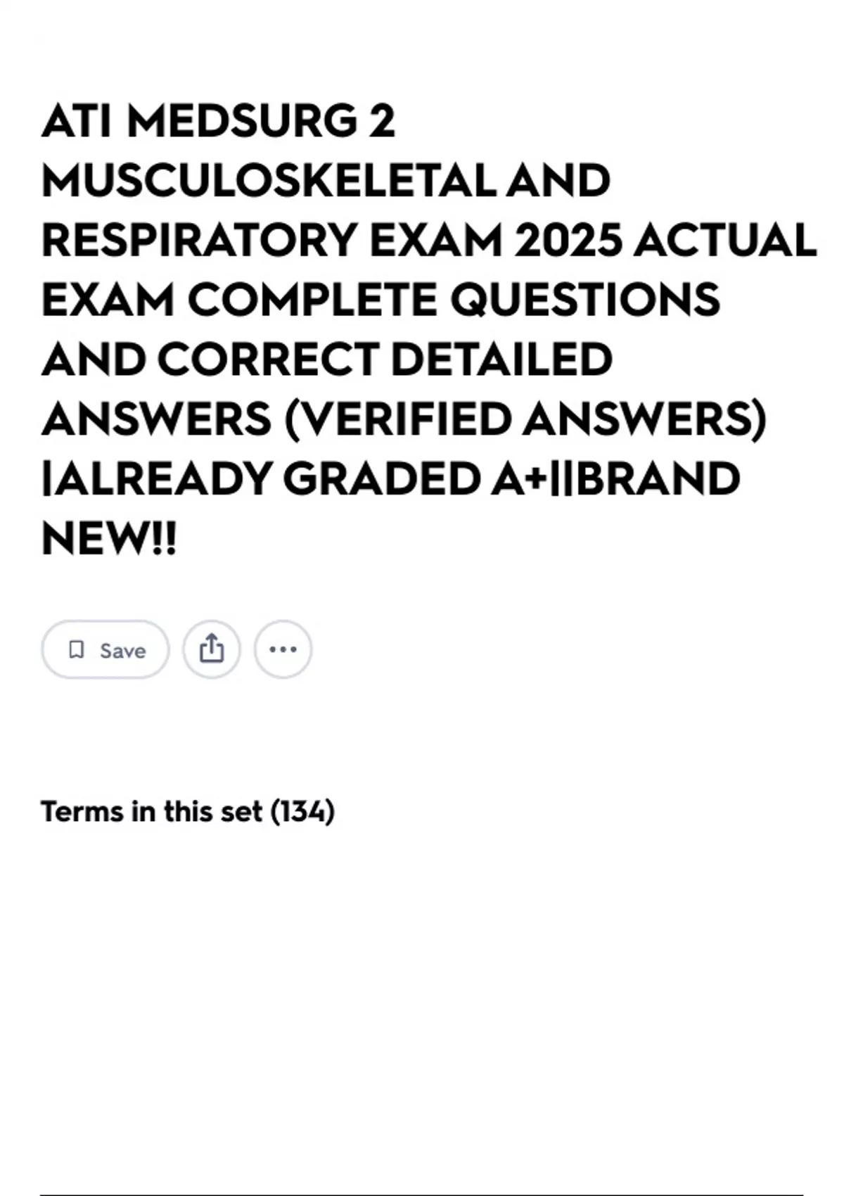 ATI MEDSURG 2 MUSCULOSKELETAL AND RESPIRATORY EXAM 2025 ACTUAL EXAM ...