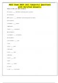 HESI Exam 2025 &lpar;All Subjects&rpar; Questions with Verified Answers&period;