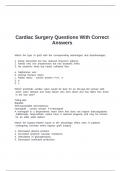 Cardiac Surgery Questions With Correct Answers