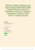 BIOD152 &sol; BIOD 152 Module 3 & Lab 3&colon; &lpar;Latest Update 2025 &sol; 2026&rpar; Essential Human Anatomy & Physiology II with Lab &vert; Questions & Answers &vert; Grade A &vert; 100&percnt; Correct - Portage Learning