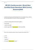 NR 661-Cardiovascular &vert; Brand New Certified Exam Questions With Correct Answers&vert;2025