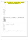 HESI A2 Mathematics Questions with Verified Solutions UPDATED 2025&excl;&excl;&excl;&excl;&excl;&excl;